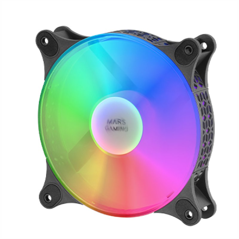 MARS GAMING MFDUO 12CM 2XFANRGB Ultra-silencioso Preto - Imagem de Detalhe 1