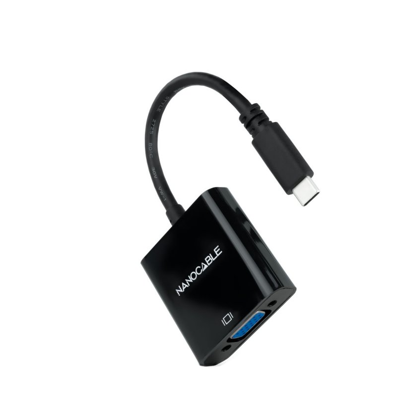 Nanocable Conversor USB-C/M a VGA/H Preto 10cm - Imagem de Detalhe 1