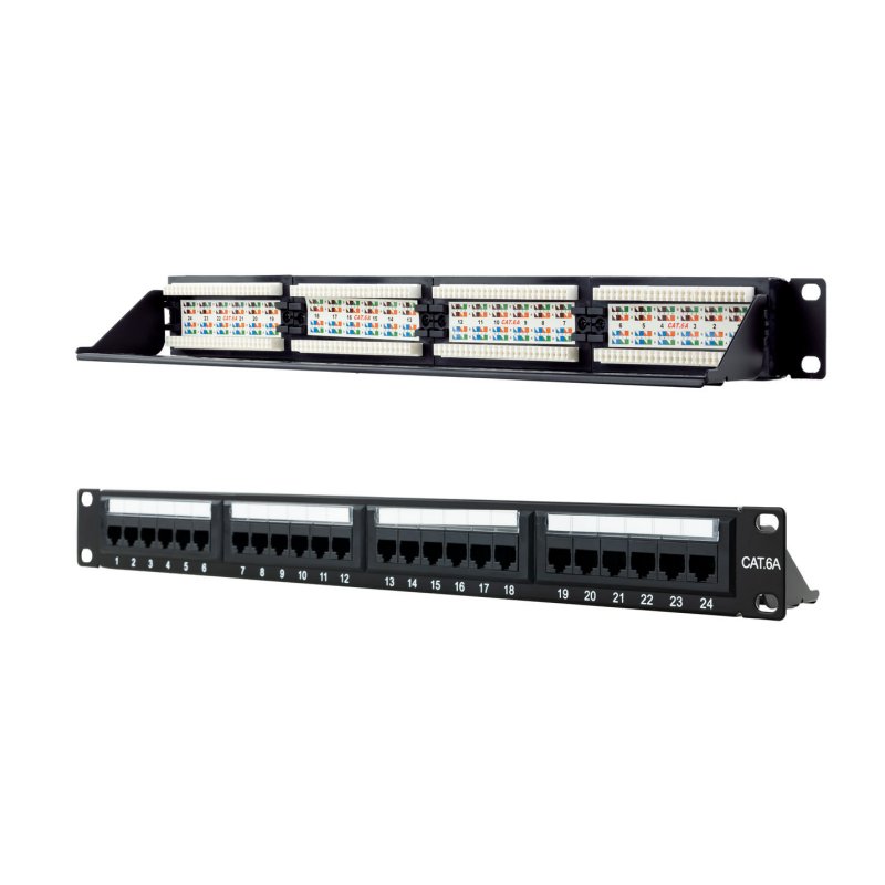 Nanocable Painel de Patch 24P CAT.6A UTP 19"1U Dual - Imagem de Detalhe 1