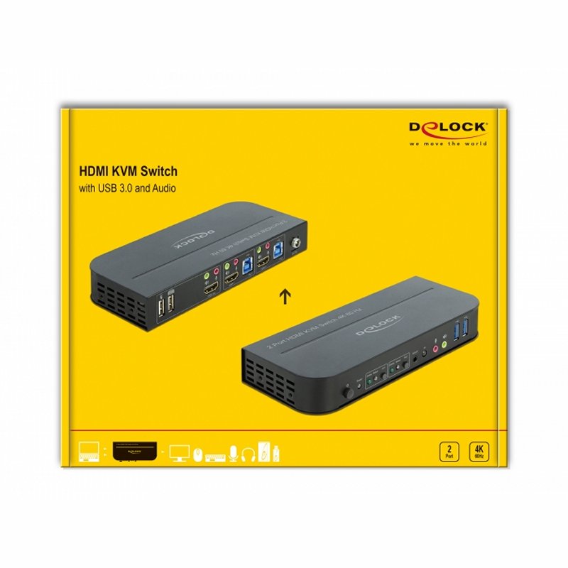 Delock | Conmutador 2x HDMI KVM | 4K - Imagem de Detalhe 2