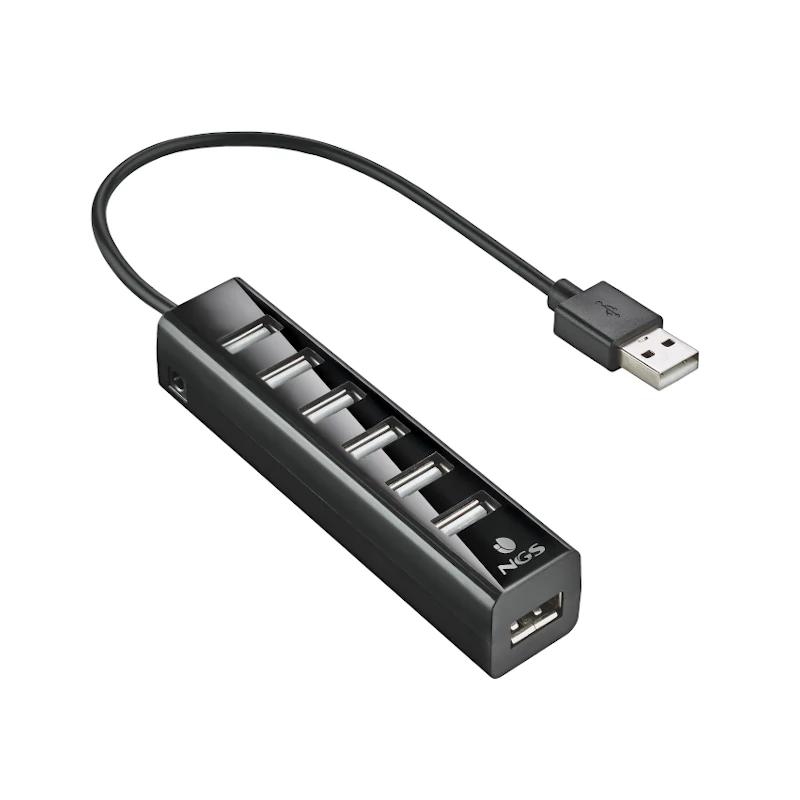 NGS Hub 7 portas 2.0 com adaptador de corrente - Imagem de Detalhe 2
