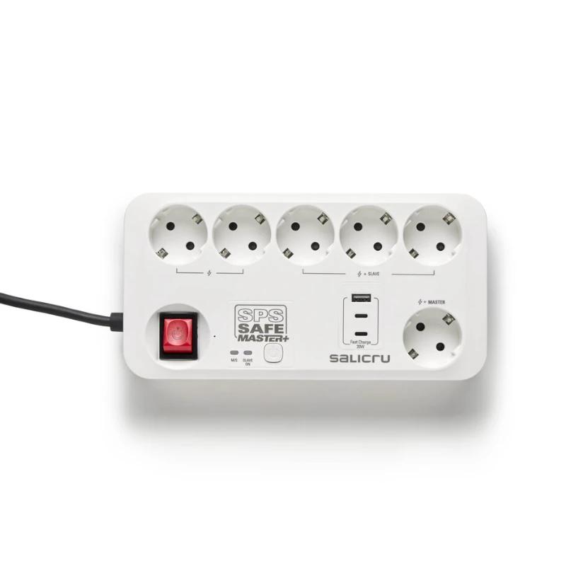 Salicru SPS SAFE MASTER+ Branco 6 tomada(s) CA 230 V 1,4 m - Imagem de Detalhe 1