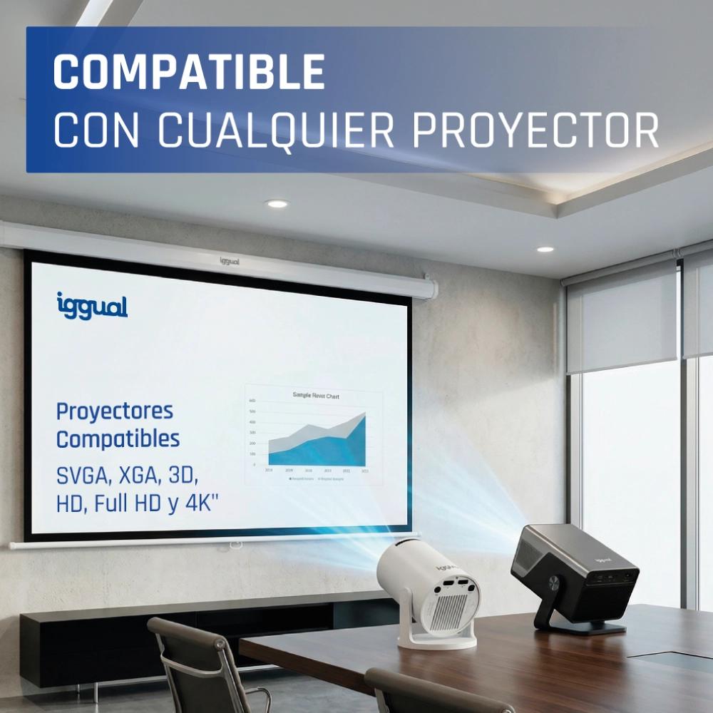 iggual Tela manual 4:3 112" 200x200 cm - Imagem de Detalhe 6