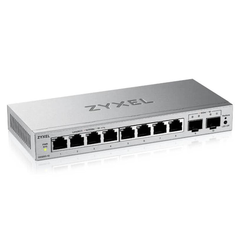 Zyxel GS1200-10v3 Gerido L2 Gigabit Ethernet (10/100/1000) PC Cinzento - Imagem de Detalhe 1