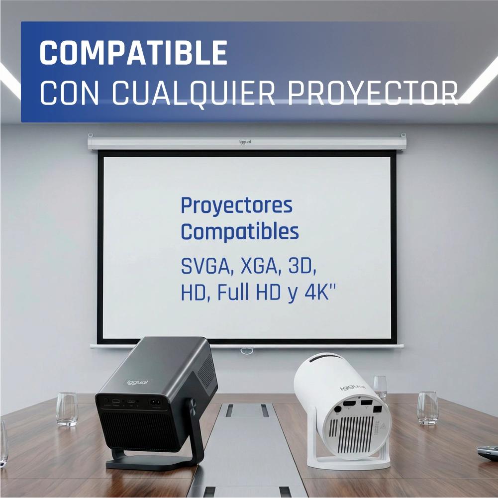 iggual Ecrã elétrico 4:3 134" 240x240 cm - Imagem de Detalhe 7