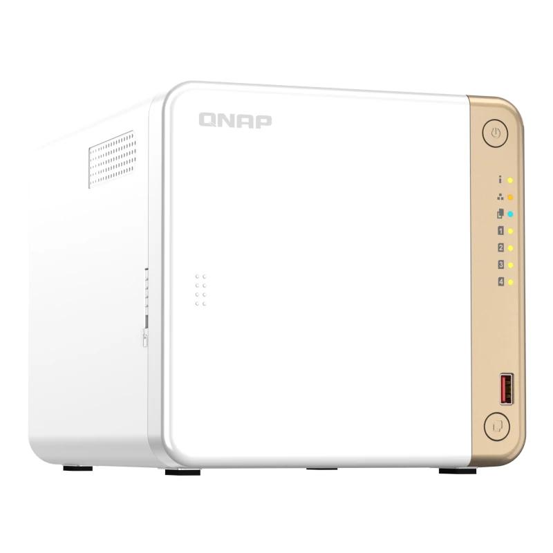 QNAP TS-462-4G servidor NAS e de armazenamento Tower Intel® Celeron® N4505 4 GB DDR4 0 TB QNAP QTS Branco - Imagem de Detalhe 2