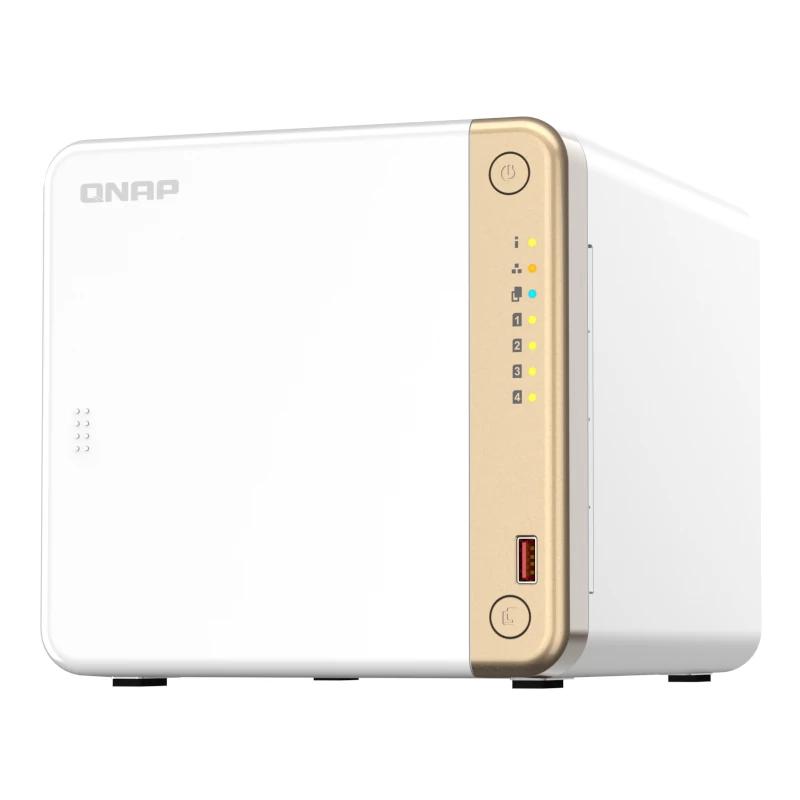 QNAP TS-462-4G servidor NAS e de armazenamento Tower Intel® Celeron® N4505 4 GB DDR4 0 TB QNAP QTS Branco - Imagem de Detalhe 3