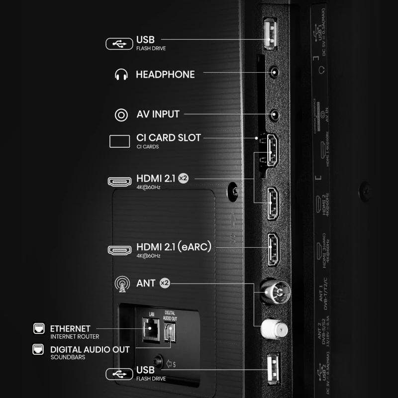 Hisense 65A6Q TV 165,1 cm (65") 4K Ultra HD Smart TV Wi-Fi Preto 330 cd/m² - Imagem de Detalhe 3