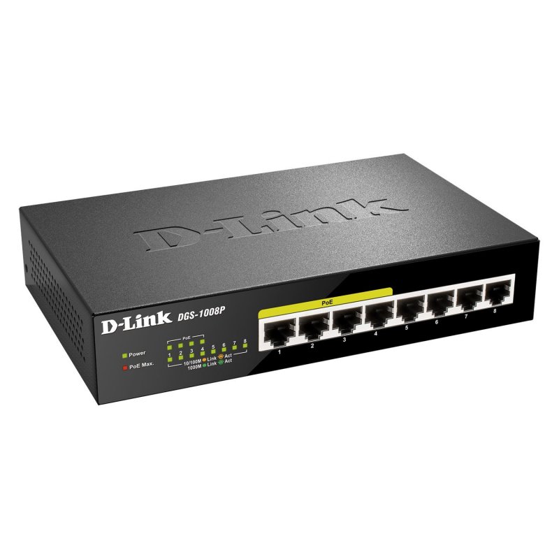 D-Link DGS-1008P Switch 8xGB 4xPoE - Imagem de Detalhe 4