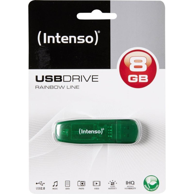 Intenso 3502460 Pen Drive USB 2.0 Rainbow 8GB Verde - Imagem de Detalhe 4