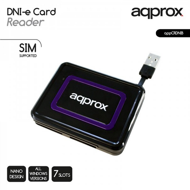 approx! APPCRDNIB Leitor de Cartões Externo DNI Negr - Imagem de Detalhe 3