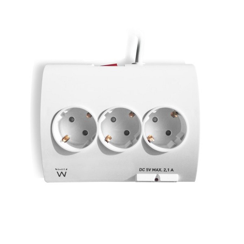 EWENT EW3935 Régua 5 Schuko + 2 USB 2.1A - Imagem de Detalhe 5