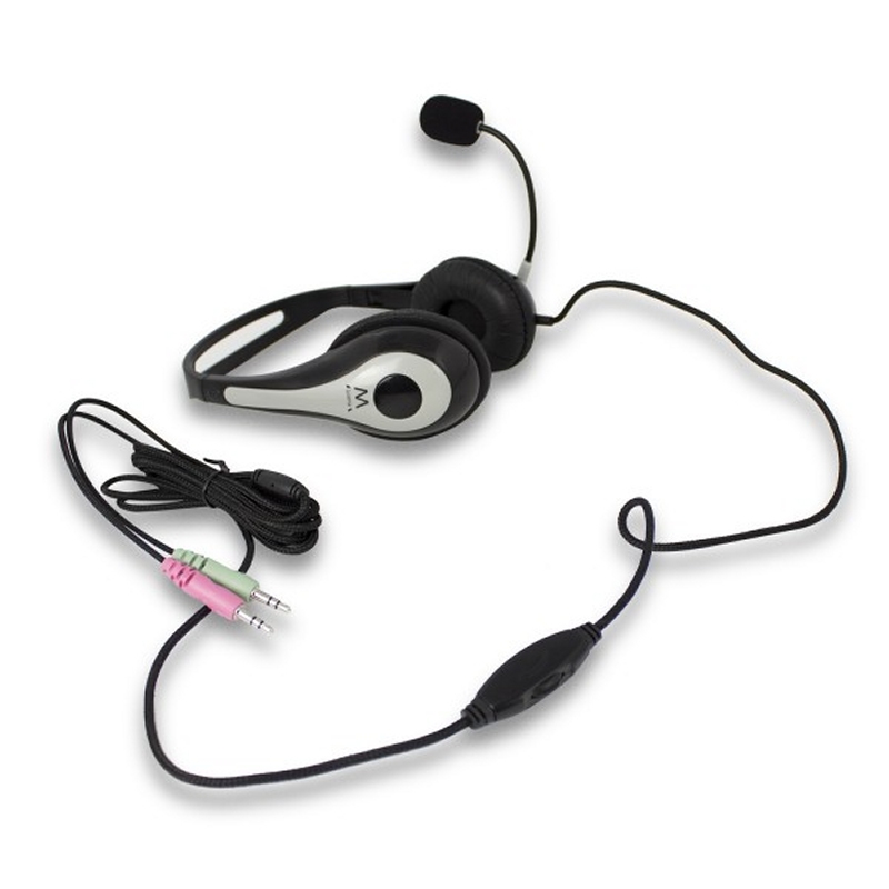 EWENT EW3562 Auriculares + Microfone Estéreo preto - Imagem de Detalhe 3