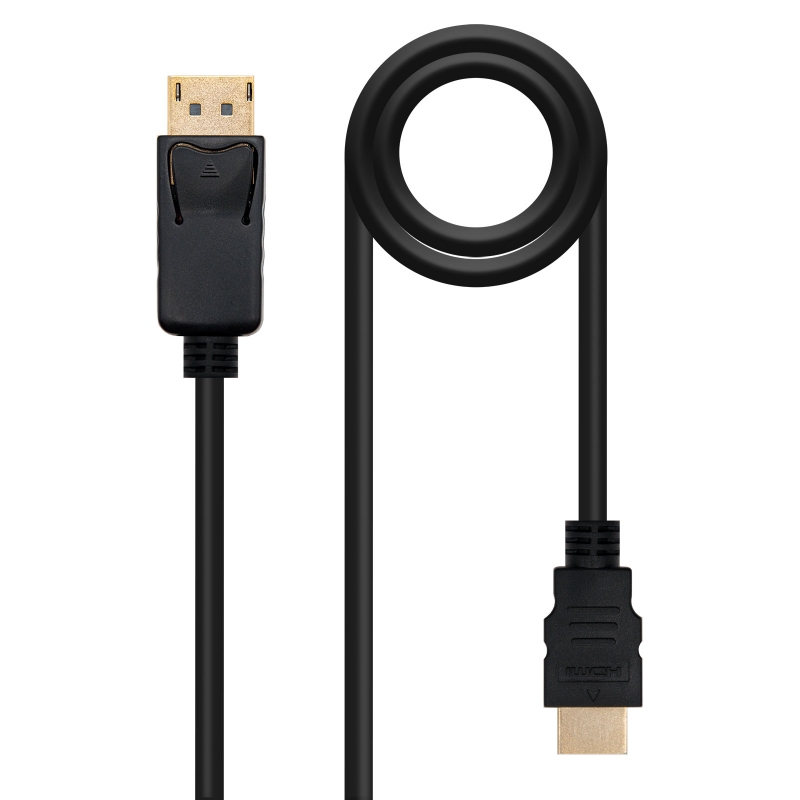 Nanocable Cabo Conversor DP para HDMI 3 M Preto - Imagem de Detalhe 3