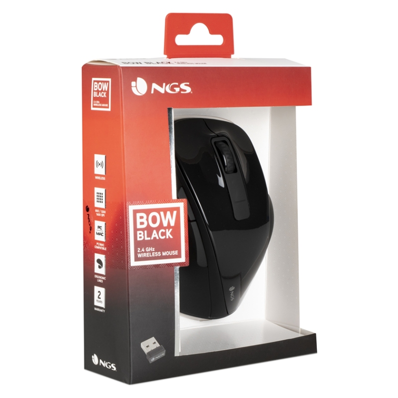 NGS Rato Sem Fios 2.4 GHz BOWBLACK16000DPI Neg - Imagem de Detalhe 6