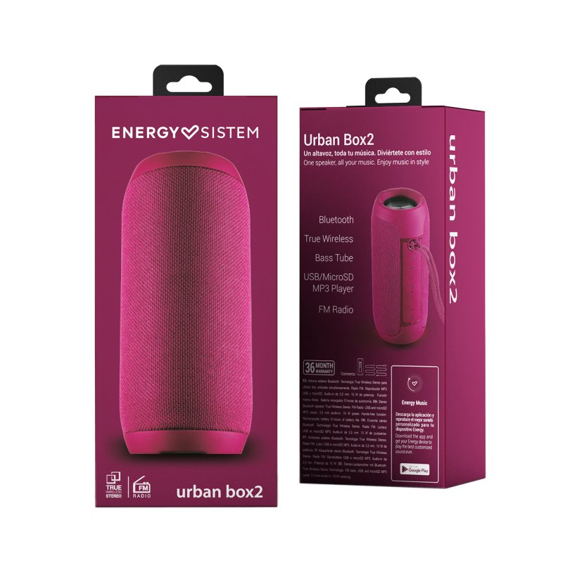 Energy Sistem Altifalantes urban box 2 magenta - Imagem de Detalhe 6