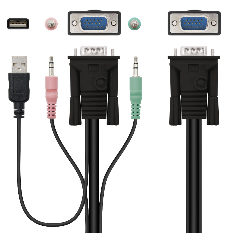 Nanocable Switch KVM VGA USB 1u-2PC+Cabos - Imagem de Detalhe 4