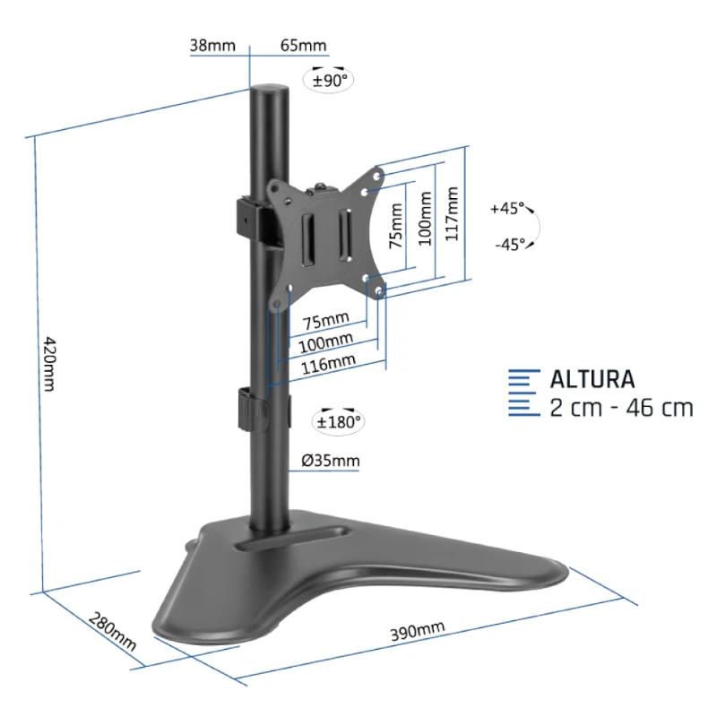 iggual SSM01 Suporte de mesa 1 monitor 13"-32" - Imagem de Detalhe 4