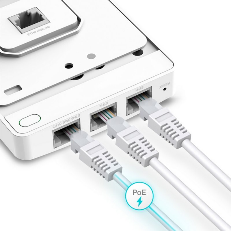 TP-Link EAP615-Wall AP WiFi6 AX1800 Dual 4xGbE - Imagem de Detalhe 3