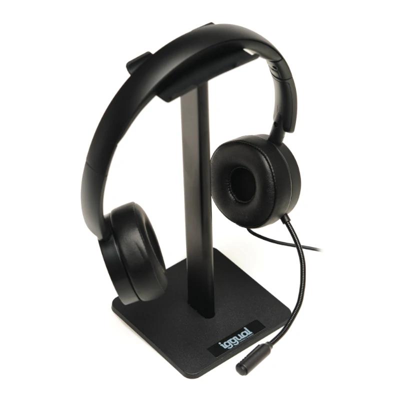 iggual Suporte para auriculares SA22 preto - Imagem de Detalhe 5