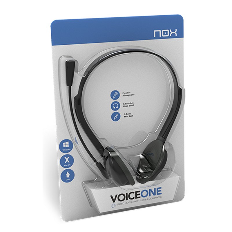 NOX Auricular Stereo com micro flex.VOICE ONE - Imagem de Detalhe 6