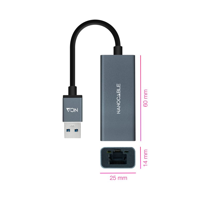 Nanocable Conversor USB 3.0 A Ethernet Gigabit - Imagem de Detalhe 4