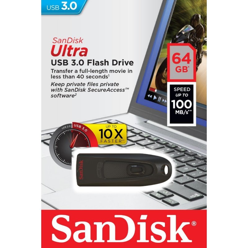 SanDisk SDCZ48-064G-U46 Pen Drive USB 3.0 Ultra 64GB - Imagem de Detalhe 9