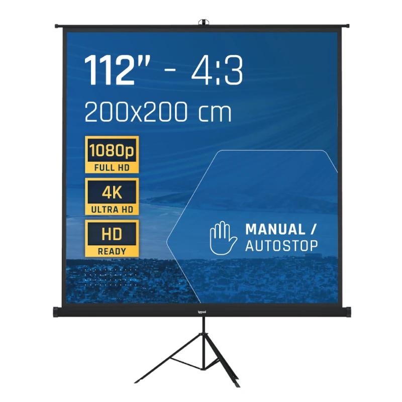 iggual Ecrã 112" 200x200 cm com tripé+bolsa - Imagem de Detalhe 7