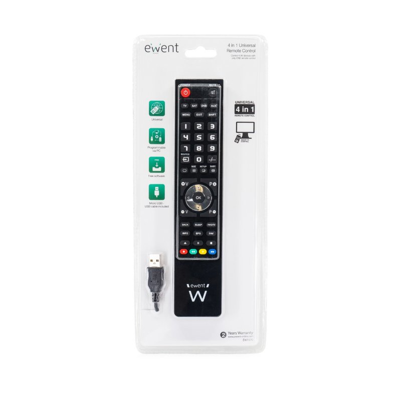 EWENT EW1570 Mando TV 4 em 1 programável por cabo - Imagem de Detalhe 9