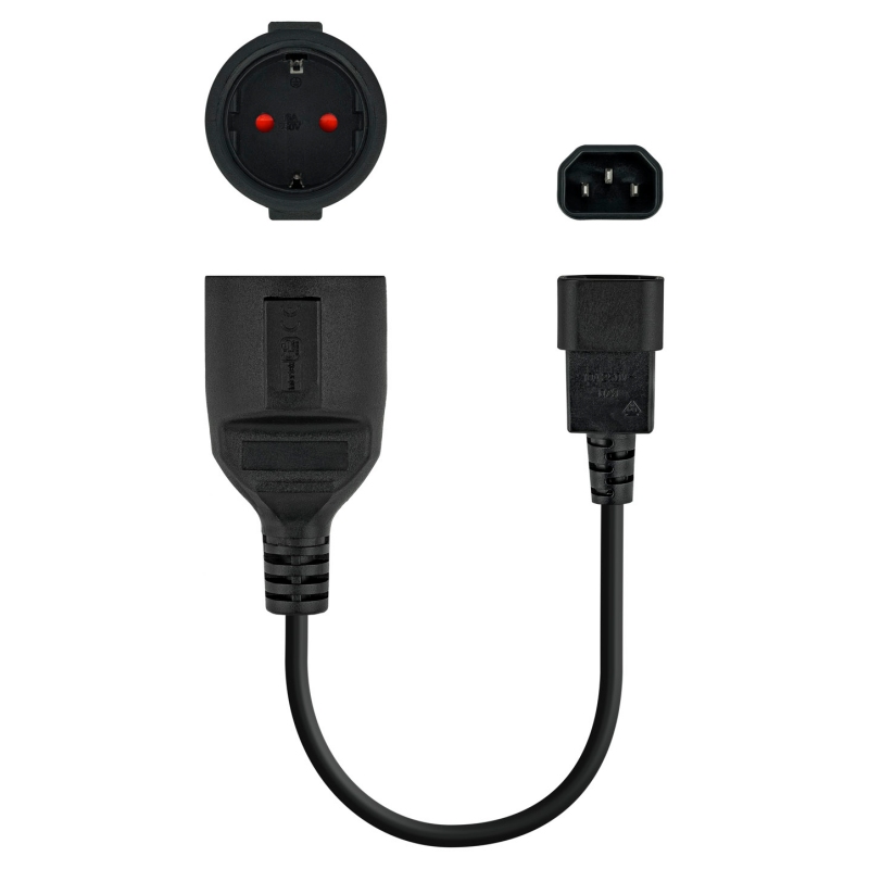 Nanocable Adaptador de Cabo C14/M a CEE7/H 25cm - Imagem de Detalhe 5