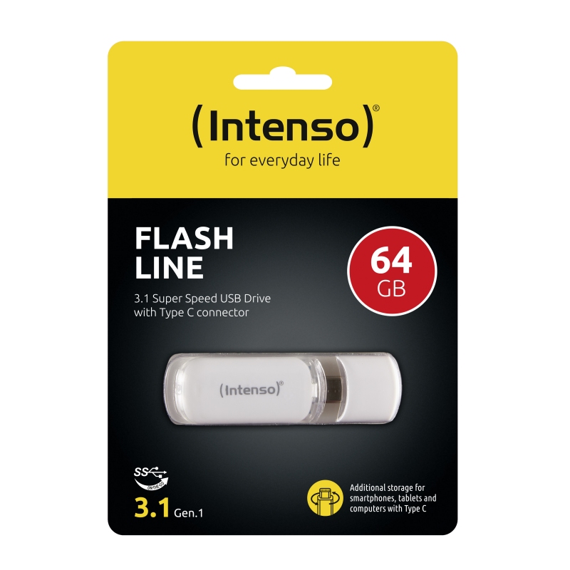 Intenso 3538490 Linha Flash USB 3.2 Tipo C 64GB - Imagem de Detalhe 6