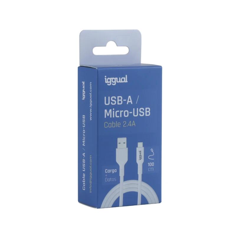 iggual cabo USB-A/micro-USB 100 cm branco - Imagem de Detalhe 8
