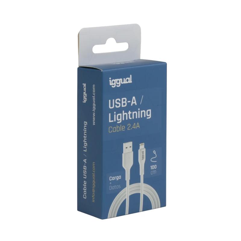 iggual cabo USB-A/Lightning 100 cm branco - Imagem de Detalhe 8
