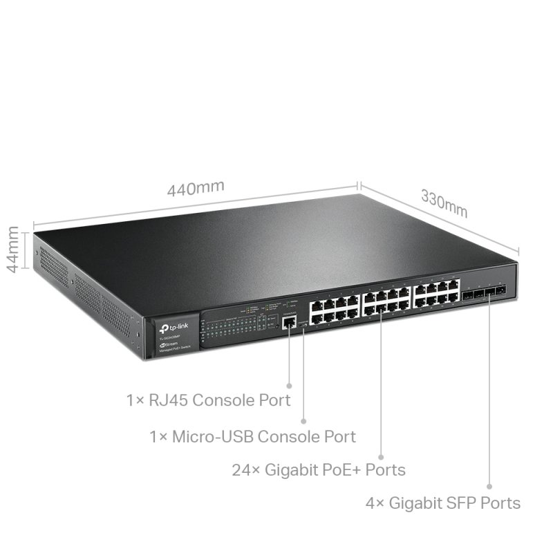 TP-Link SG3428MP Switch 24xGB PoE L2 4xSFP Rack - Imagem de Detalhe 5