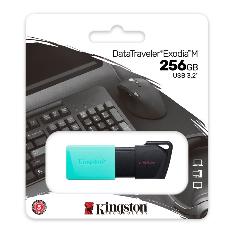 Kingston DataTraveler DTXM 256GB USB 3.2 Gen1 Turquesa - Imagem de Detalhe 6