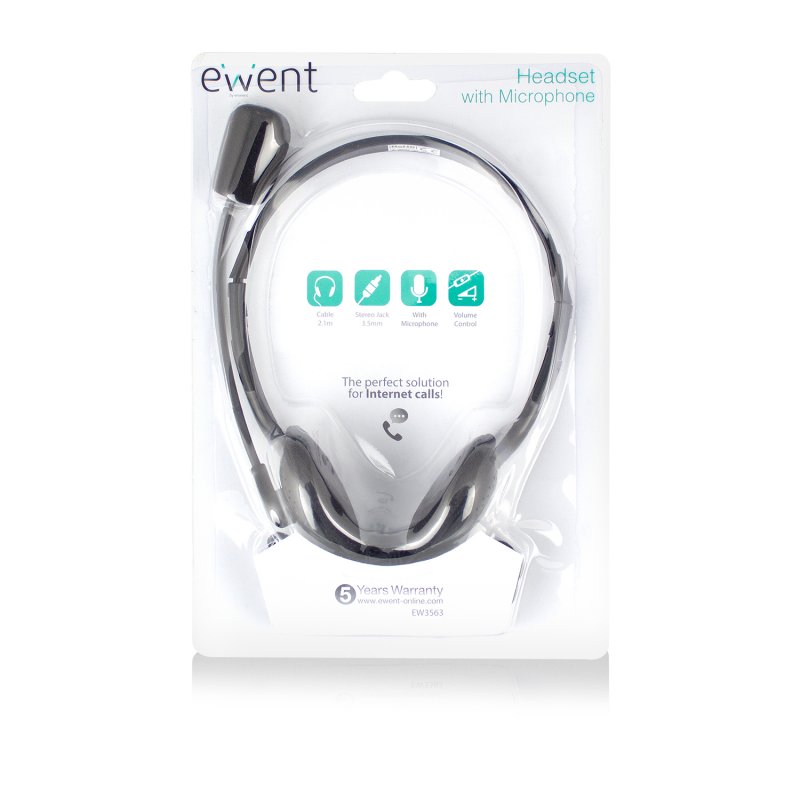 EWENT EW3563 Auriculares + Microfone Estéreo - Imagem de Detalhe 12