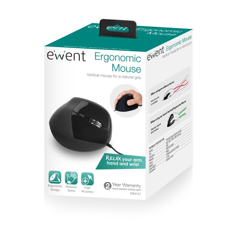 Ewent EW3157 Rato óptico Vertical USB 2.0 - Imagem de Detalhe 12