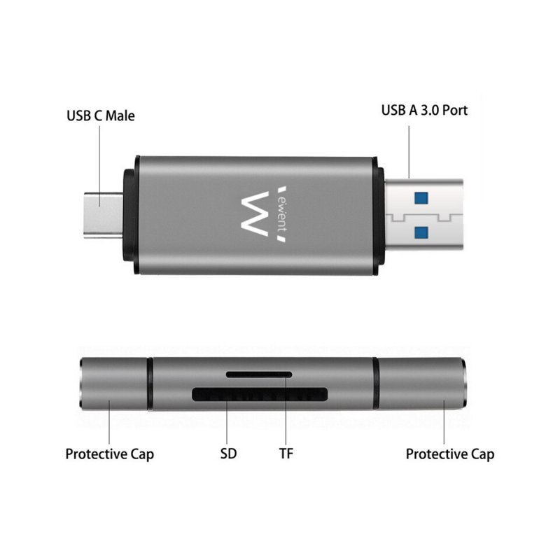 EWENT EW1075 Leitor de cartões compacto USB3.1 Gen 1 Todos - Imagem de Detalhe 4