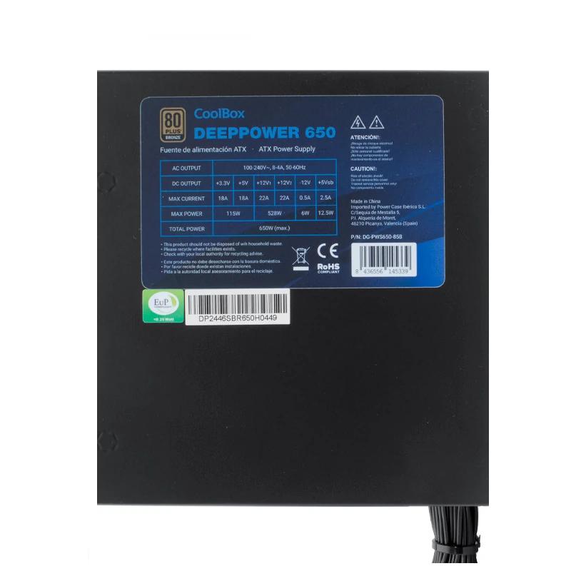 Coolbox Fonte de alimentação 650w 80+ bronze - Imagem de Detalhe 8