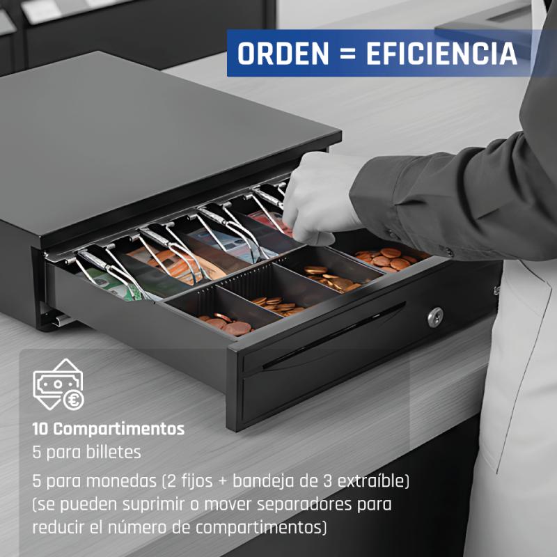 iggual Cajón Portamonedas IRON-30 42cm 5+5 preto - Imagem de Detalhe 25