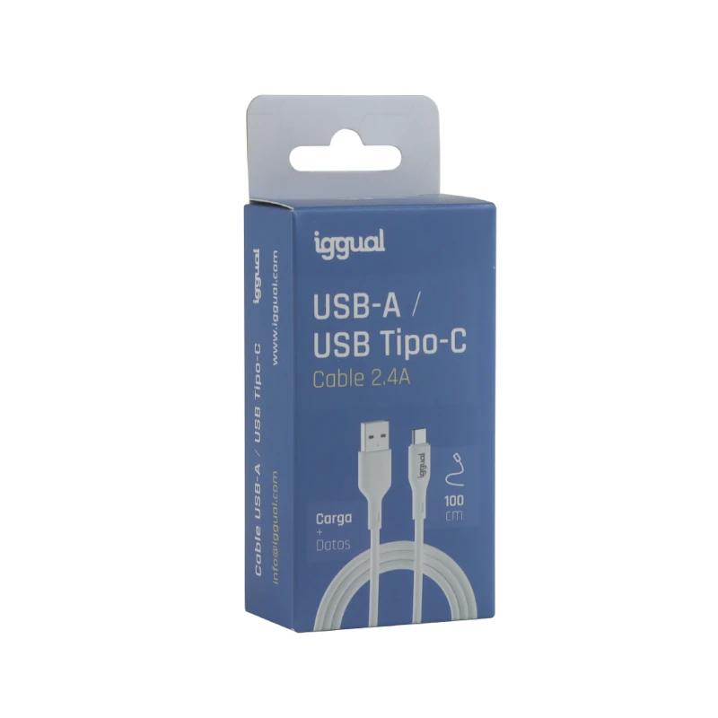 iggual cabo USB-A/USB-C 100 cm branco - Imagem de Detalhe 11
