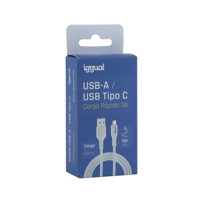 iggual Cabo USB-A/USB-C 100 cm branco Q3.0 3A - Imagem de Detalhe 11