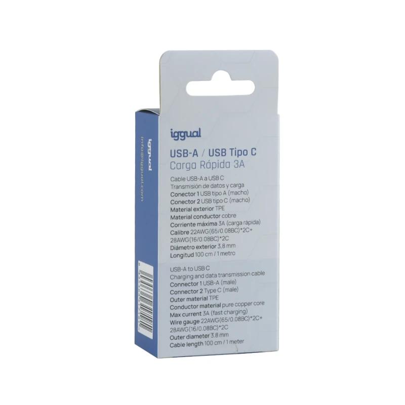iggual Cabo USB-A/USB-C 100 cm branco Q3.0 3A - Imagem de Detalhe 12
