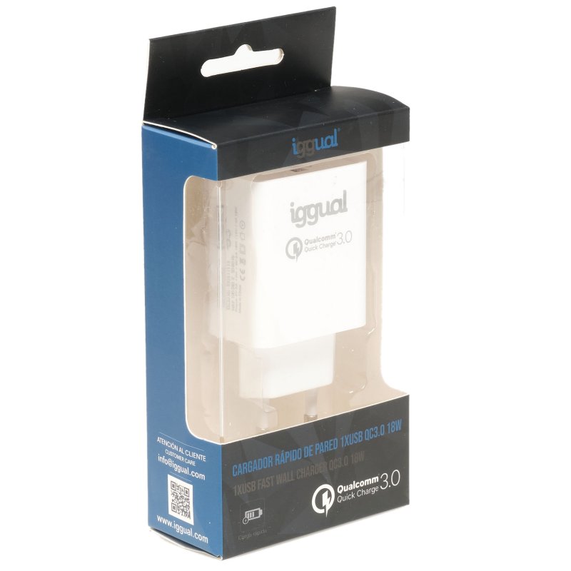 iggual Carregador 1xUSB carga rápida QC3.0 18W - Imagem de Detalhe 8