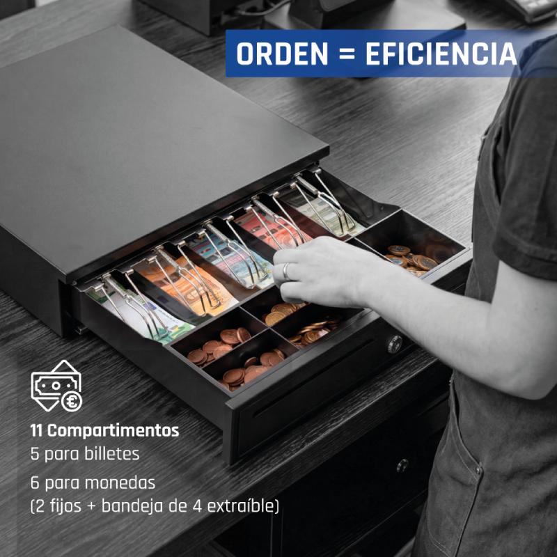 iggual Cajón Portamonedas IRON-35 42cm 5+6 preto - Imagem de Detalhe 26
