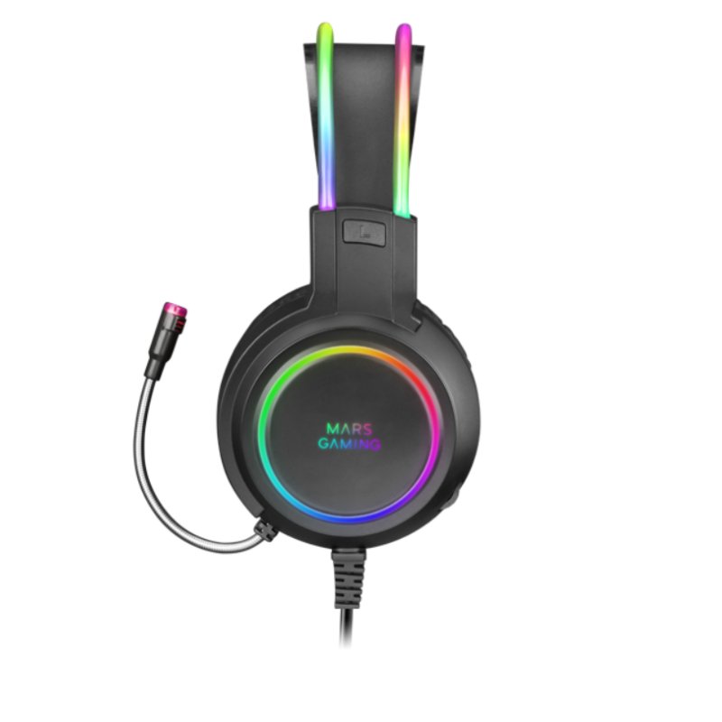 MARS GAMING Auricular+micro MHRGB PC/PS4-5/ PRETO - Imagem de Detalhe 7