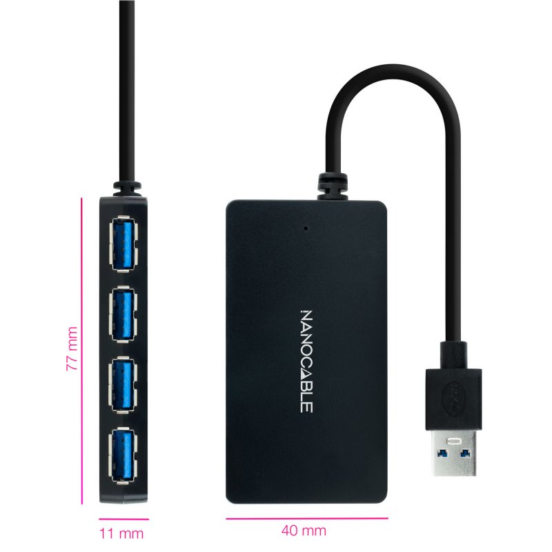 Nanocable Hub USB 3.0 com 4 Portas de USB 3.0 - Imagem de Detalhe 2