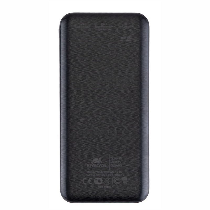RIVACASE VA2540 (10000mAh) Preto QC/PD 20W LCD - Imagem de Detalhe 1