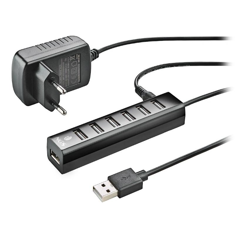 NGS Hub 7 portas 2.0 com adaptador de corrente - Imagem de Detalhe 6