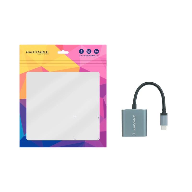 Nanocable Conversor USB-C a DVI-D 15 cm Cinza - Imagem de Detalhe 3